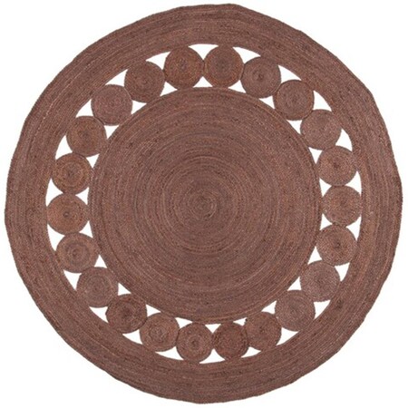 Safavieh 6 x 6 ft. Natural Fiber Rustic Round Hand Loomed Rug - Brown NF364T-6R